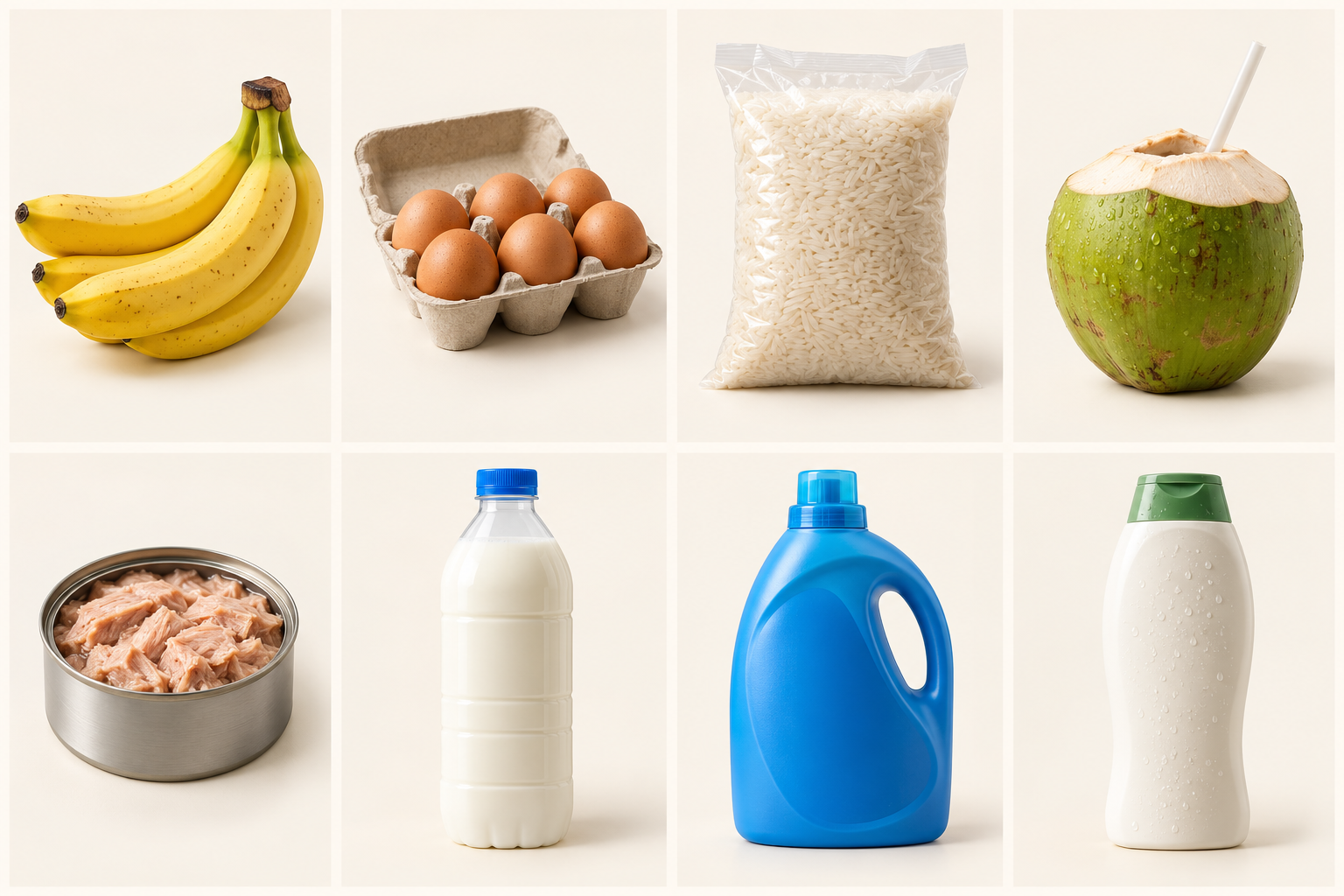 A selection of fresh groceries and household essentials available at Kamathee Fihaara.